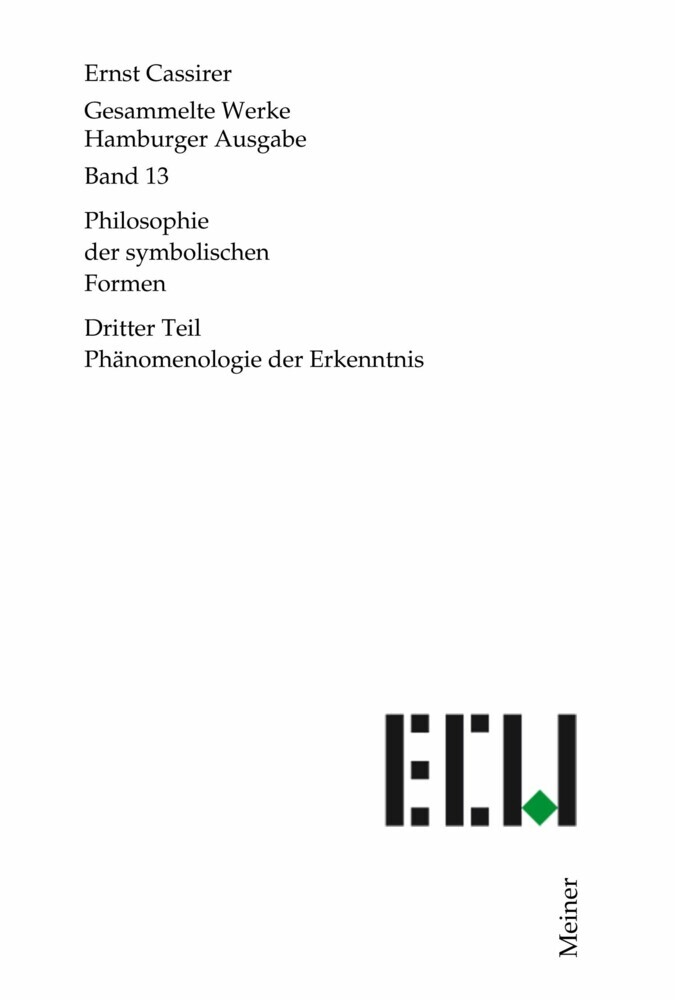 Philosophie der symbolischen Formen. Dritter Teil main product photo