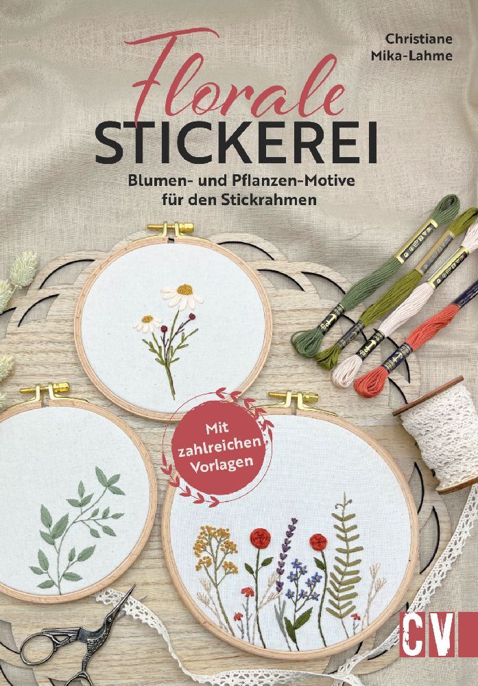 Florale Stickerei main product photo