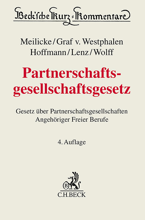 Partnerschaftsgesellschaftsgesetz main product photo