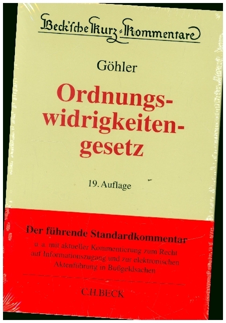 Gesetz über Ordnungswidrigkeiten main product photo