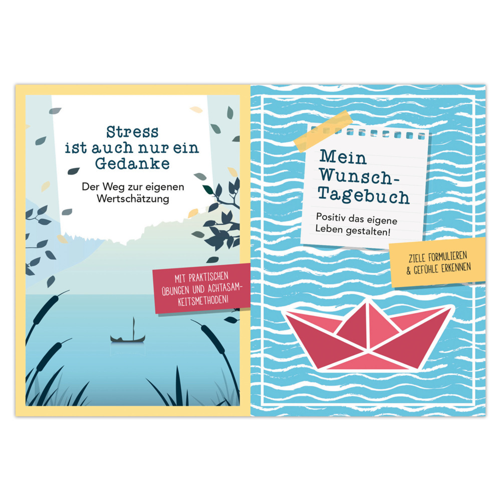 Stress ist auch nur ein Gedanke + Mein Wunsch-Tagebuch main product photo