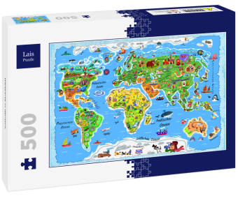 Lais Puzzle Weltkarte in deutsch 500 Teile