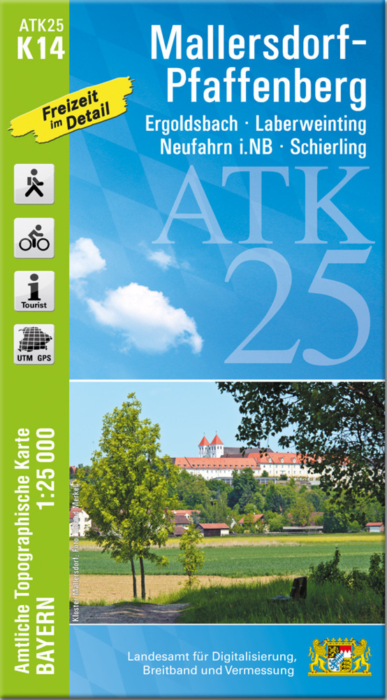 ATK25-K14 Mallersdorf-Pfaffenberg (Amtliche Topographische Karte 1:25000) main product photo