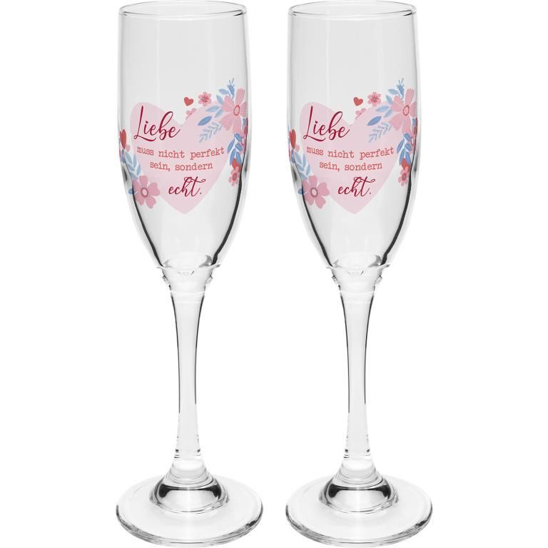 Sektglas Set Motiv "ECHT" main product photo