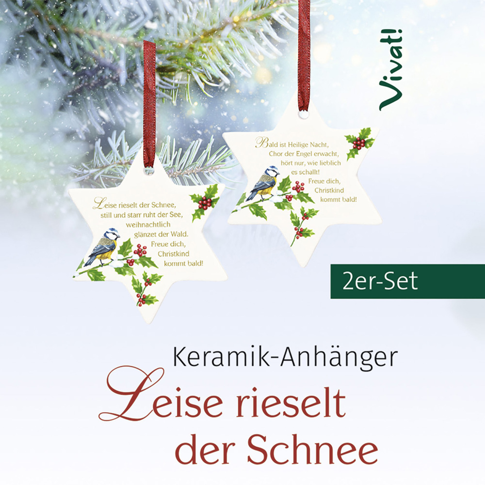 2er-Set Stern-Anhänger »Leise rieselt der Schnee« main product photo