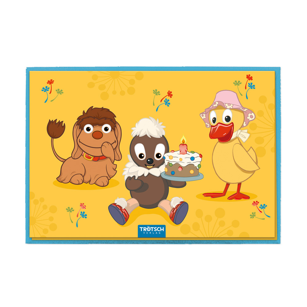 Trötsch Unser Sandmännchen Pop-up Karte Pittiplatsch und Freunde main product photo