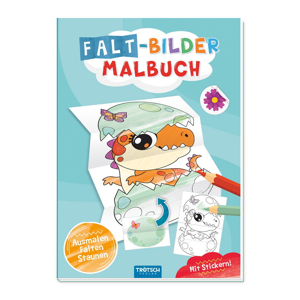 Trötsch Malbuch Faltbilder-Malbuch Dino main product photo