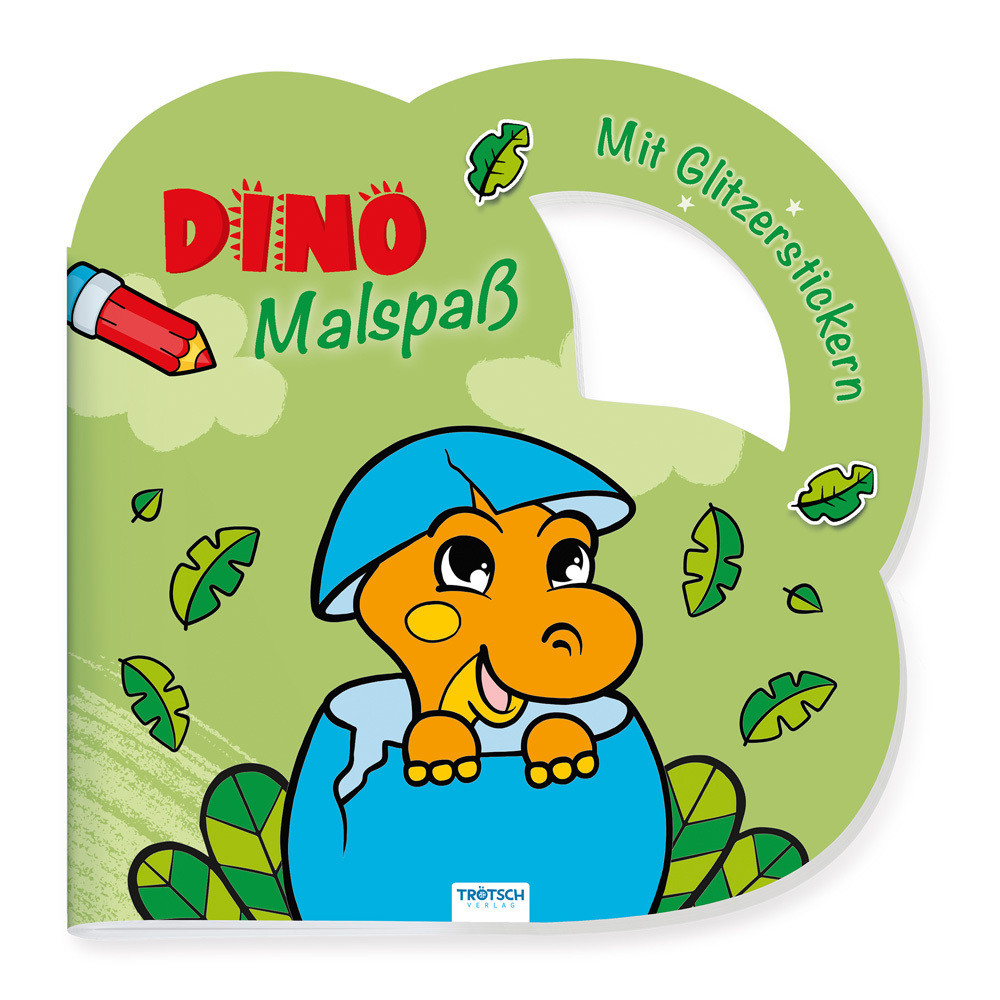 Trötsch Malbuch Stickermalbuch Dino Malspaß main product photo