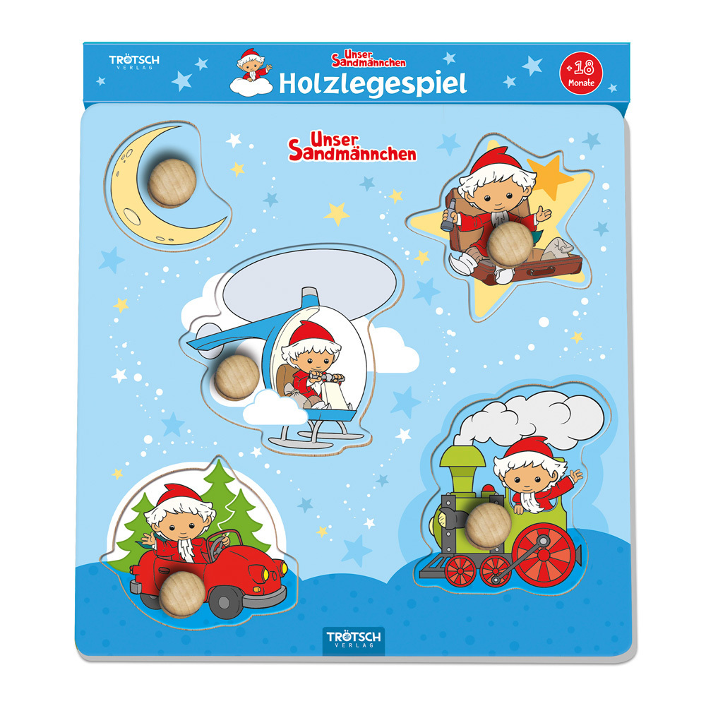Trötsch Unser Sandmännchen Holzlegespiel Fahrzeuge main product photo