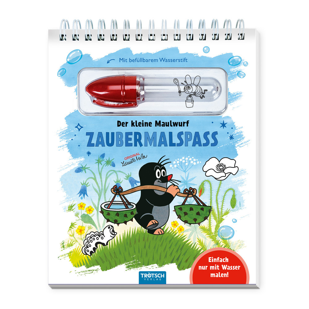 Trötsch Der kleine Maulwurf Zaubermalspaß mit Wasserstift Malblock main product photo