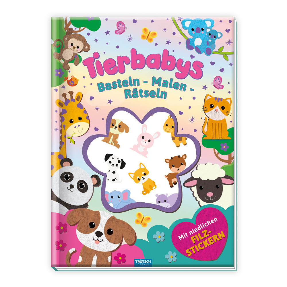 Trötsch Beschäftigungsbuch Malbuch Bastelbuch Tierbabys main product photo