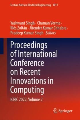 Proceedings of International Conference on Recent Innovations in Computing