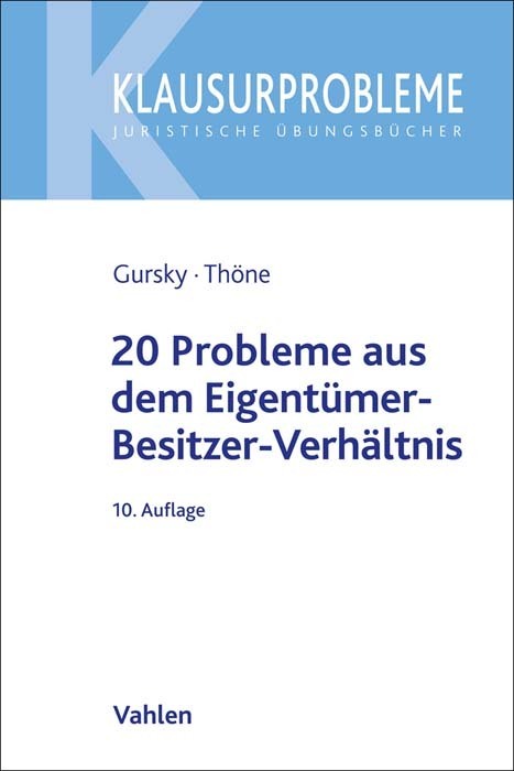 20 Probleme aus dem Eigentümer-Besitzer-Verhältnis main product photo