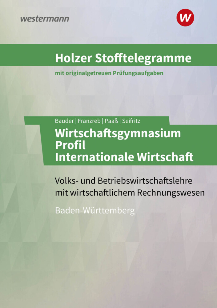 Holzer Stofftelegramme Baden-Württemberg - Wirtschaftsgymnasium main product photo