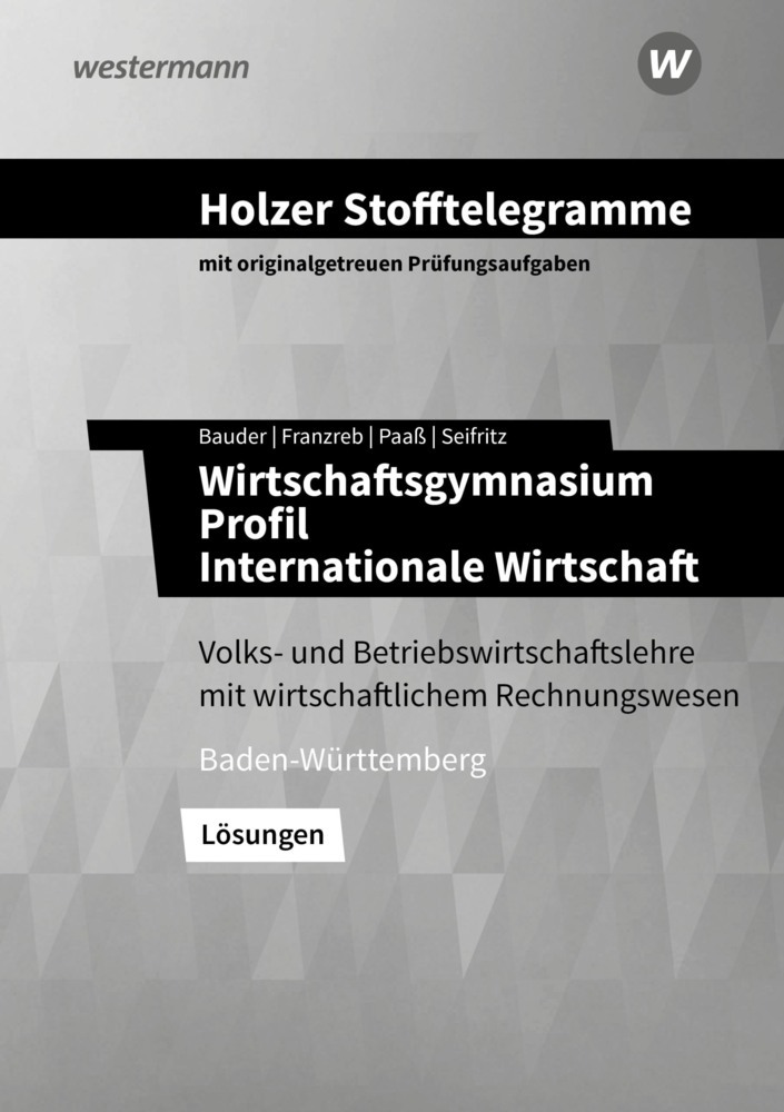 Holzer Stofftelegramme Baden-Württemberg - Wirtschaftsgymnasium main product photo