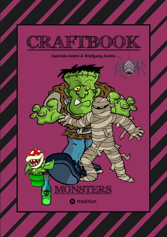 CRAFTBOOK - 100 MONSTER - LUSTIGE SPANNENDE GRUSELIGE VORLAGEN - MALEN - BASTELN - MONSTER - PARTY - SPIEL - RÄTSEL main product photo
