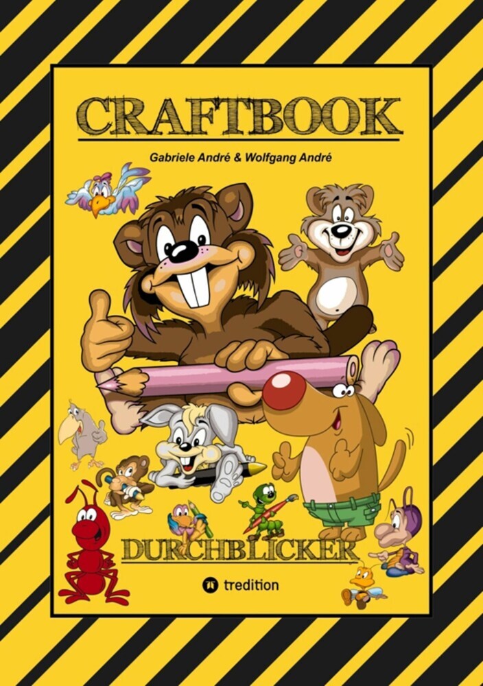 CRAFTBOOK - 100 TOLLE MOTIVE - MALEN - BASTELN - UHRZEIT LERNEN - KNIFFELIGE RÄTSEL - LUSTIGE AUFGABEN - GESTALTEN main product photo