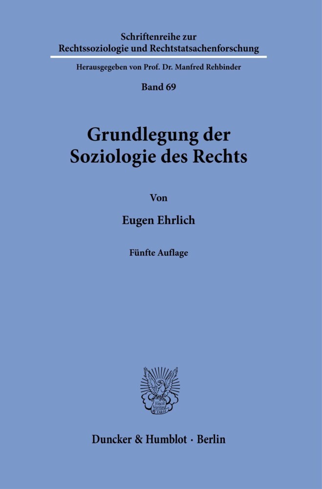 Grundlegung der Soziologie des Rechts. main product photo