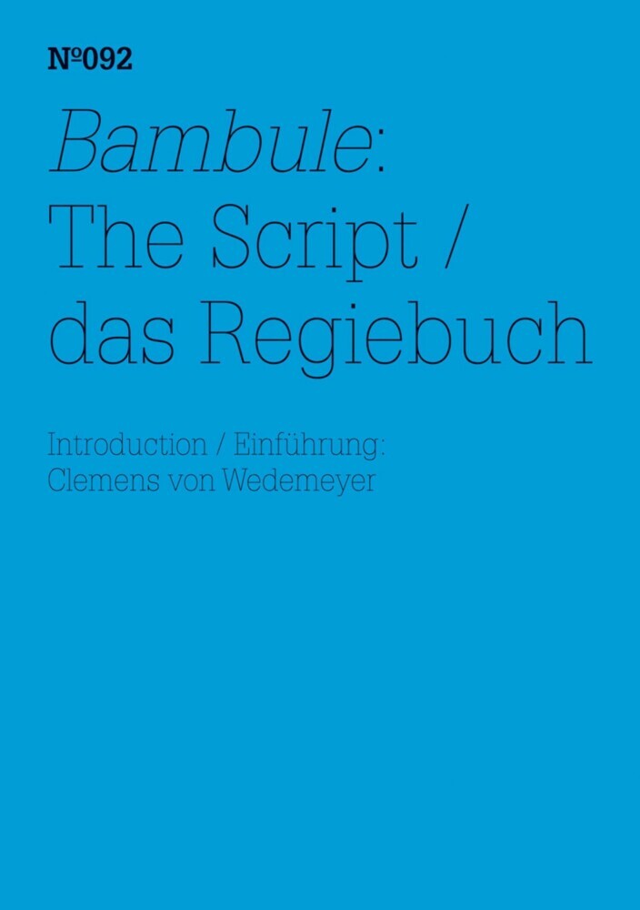Bambule: Das Regiebuch main product photo