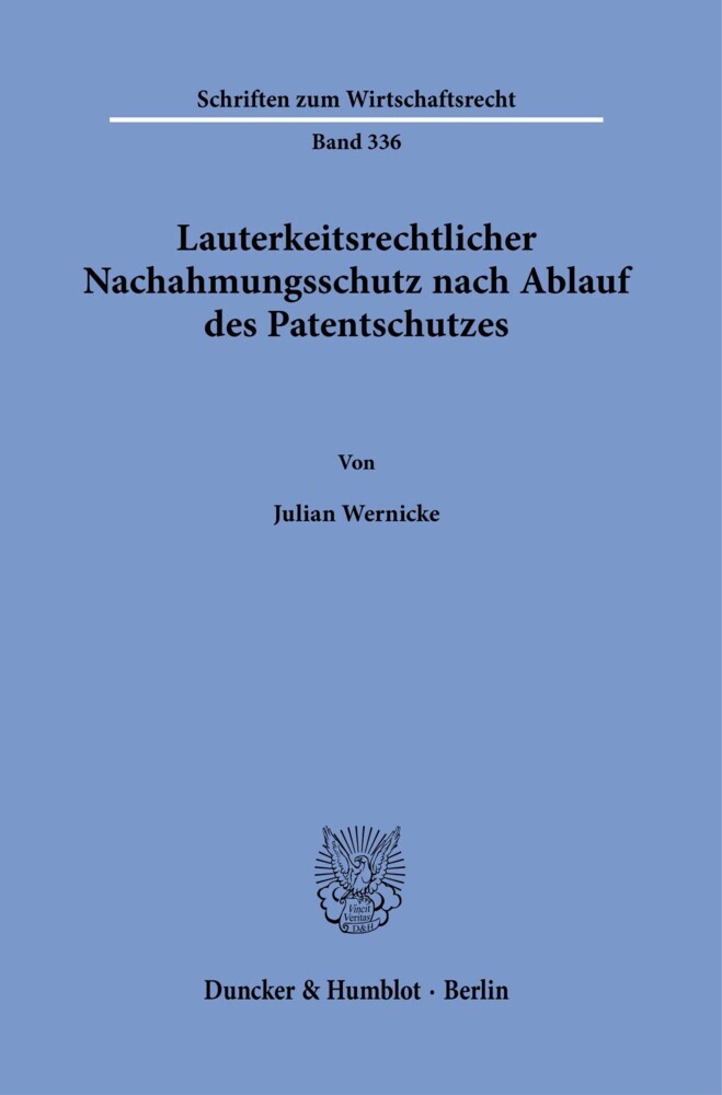 Lauterkeitsrechtlicher Nachahmungsschutz nach Ablauf des Patentschutzes. main product photo