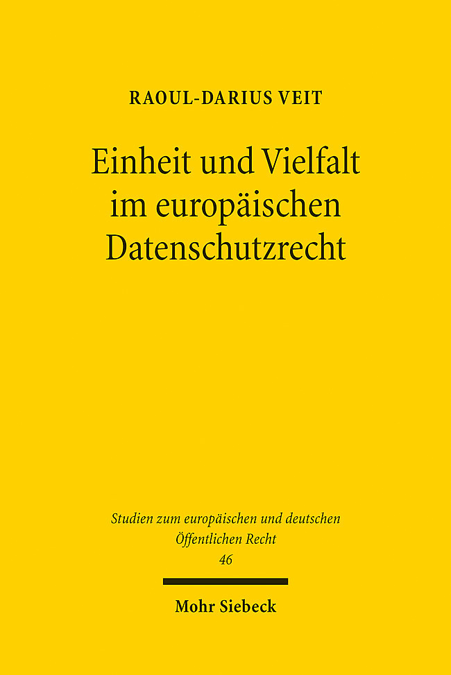 Einheit und Vielfalt im europäischen Datenschutzrecht main product photo