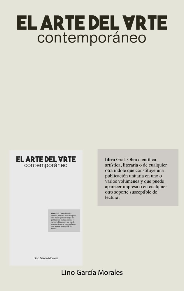 El arte del arte contemporáneo main product photo