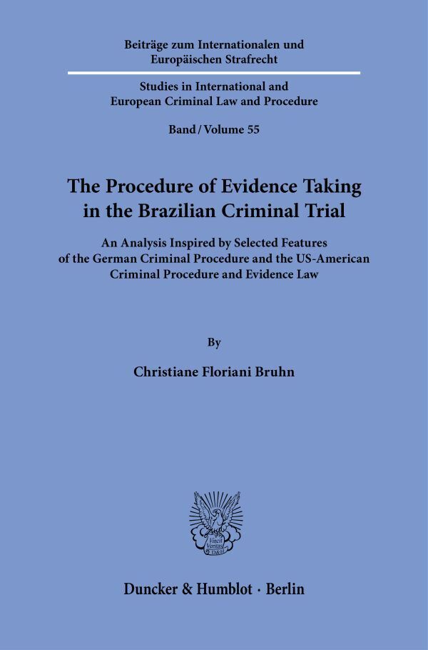 The Procedure of Evidence Taking in the Brazilian Criminal Trial. main product photo