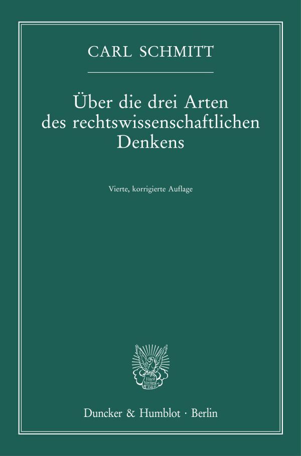 Über die drei Arten des rechtswissenschaftlichen Denkens. main product photo
