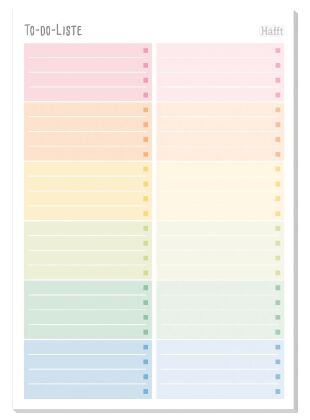 Trendstuff Block A5 Wochenplan [Rainbow]