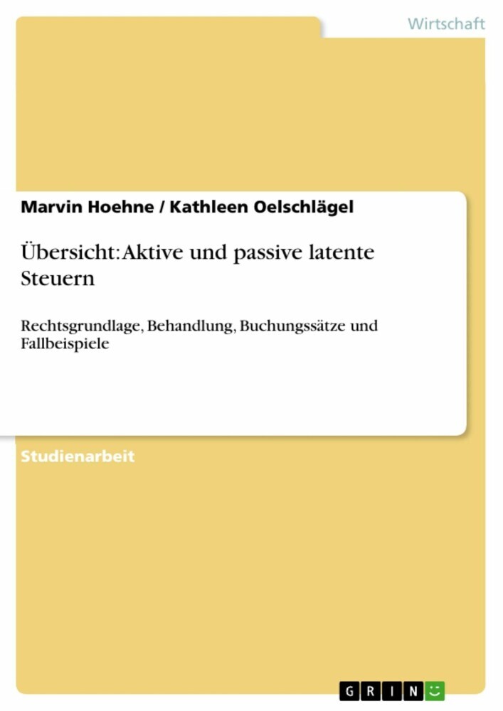 Übersicht: Aktive und passive latente Steuern main product photo