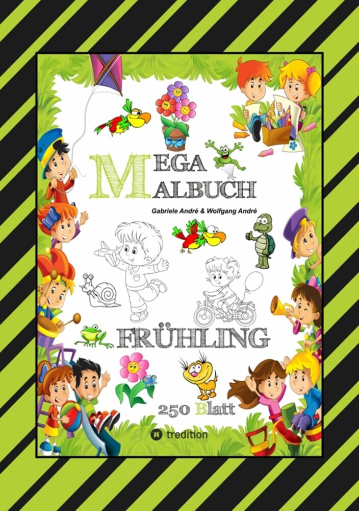 MEGA MALBUCH - ENTDECKE DEN FRÜHLING - LUSTIGE MOTIVE - KREATIVES ZEICHNEN - ENTSPANNT LERNEN - MALVORLAGEN main product photo