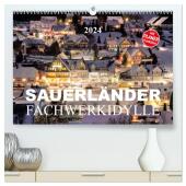 Sauerländer Fachwerkidylle (hochwertiger Premium Wandkalender 2024 DIN A2 quer), Kunstdruck in Hochglanz