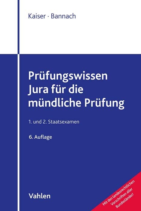 Prüfungswissen Jura für die mündliche Prüfung main product photo