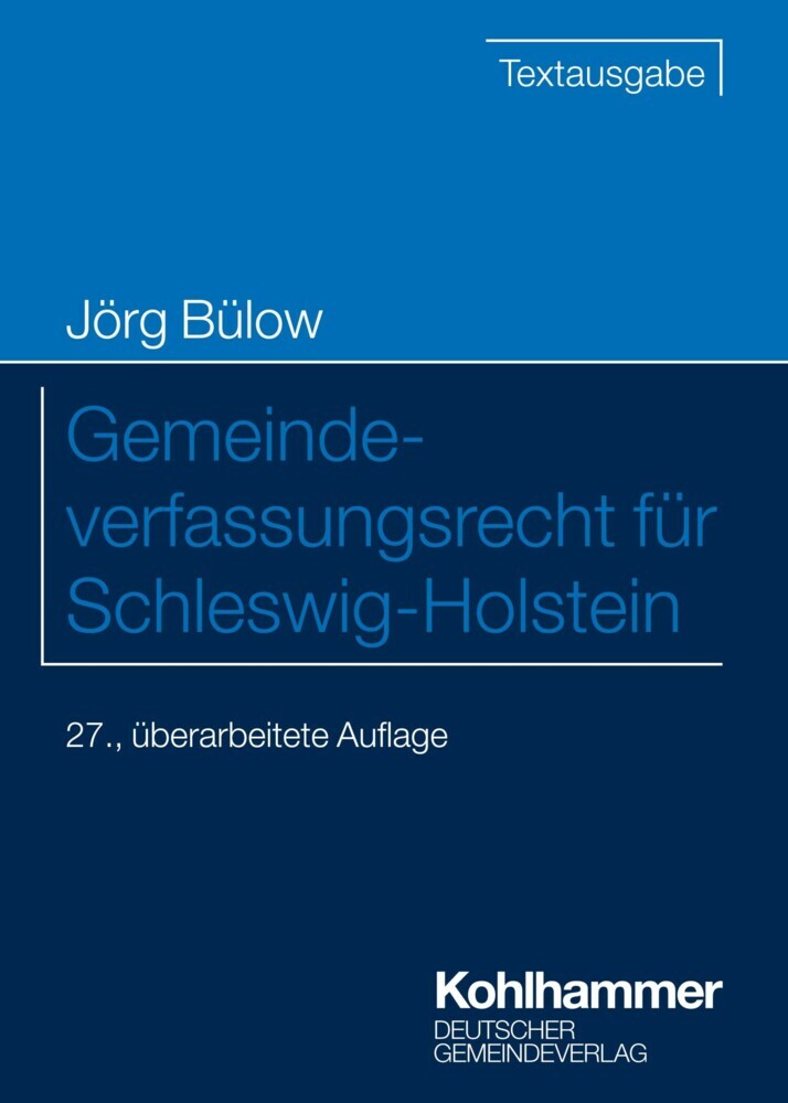 Gemeindeverfassungsrecht für Schleswig-Holstein main product photo