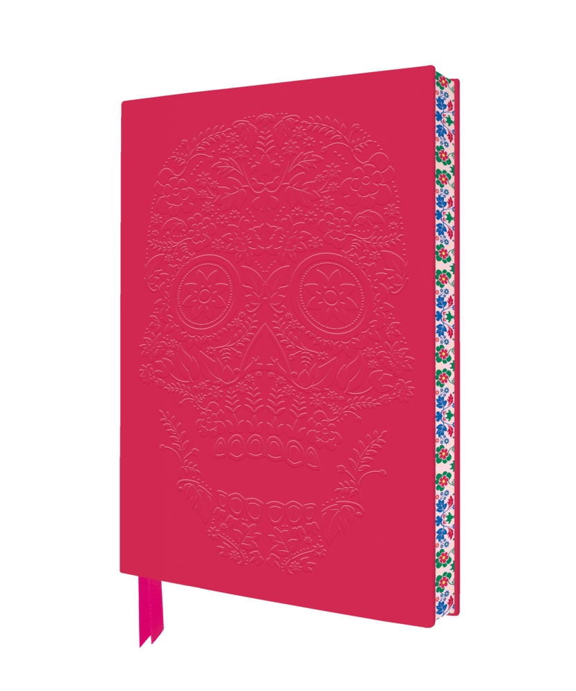Exquisit Premium Notizbuch DIN A5: Floral bemalter Sugar Skull main product photo