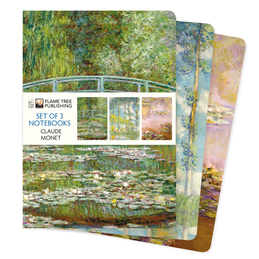 Dreier Set DIN-A5-Format-Notizbücher: Claude Monet main product photo
