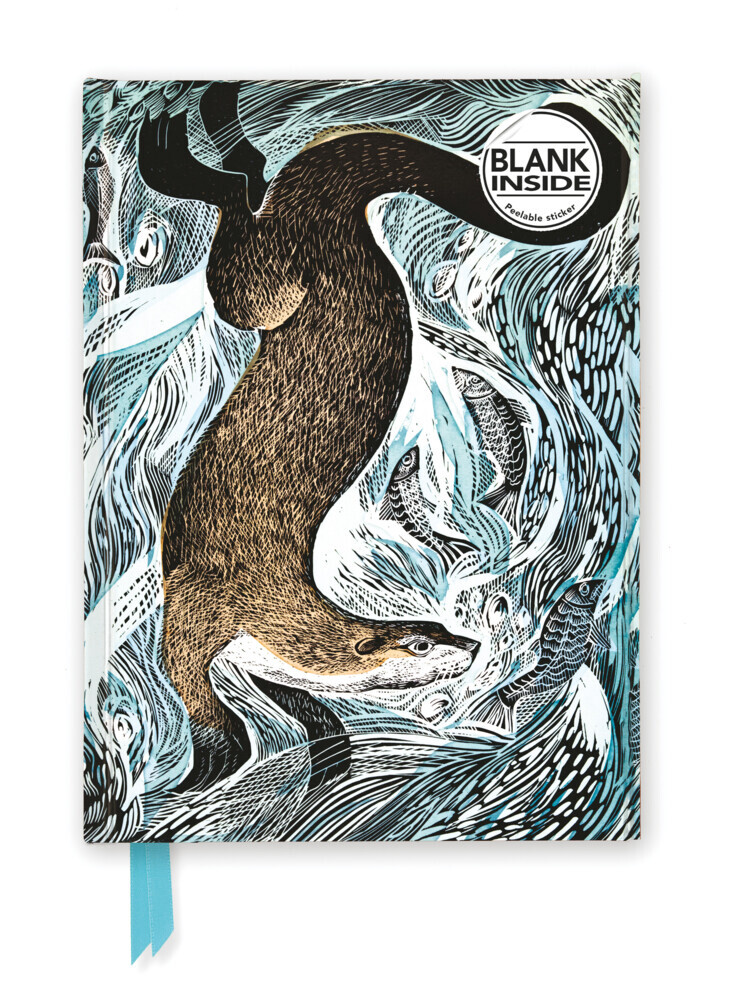 Premium Notizbuch Blank DIN A5: Angela Harding, Fischender Otter main product photo