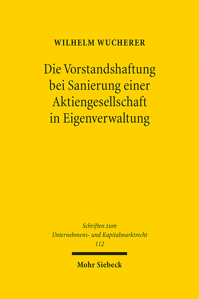 Die Vorstandshaftung bei Sanierung einer Aktiengesellschaft in Eigenverwaltung main product photo