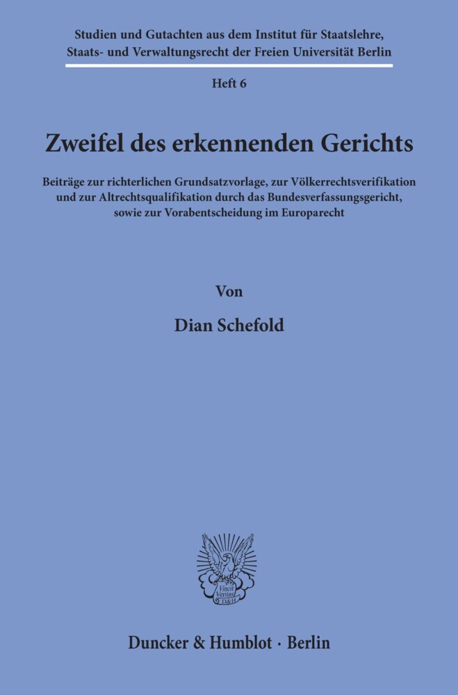 Zweifel des erkennenden Gerichts. main product photo