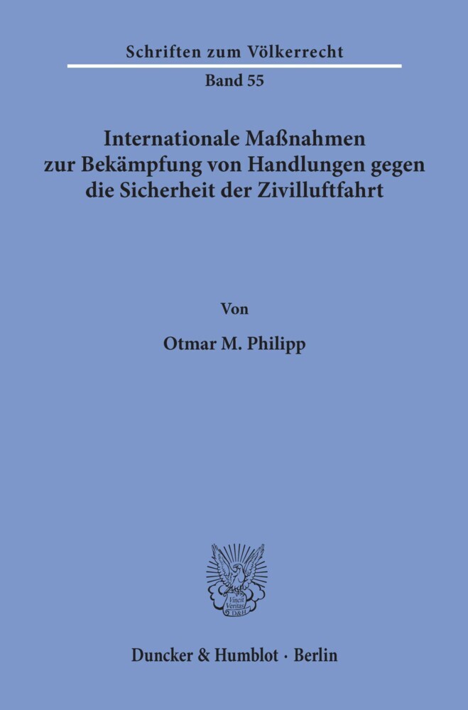Internationale Maßnahmen zur Bekämpfung von Handlungen gegen die Sicherheit der Zivilluftfahrt. main product photo