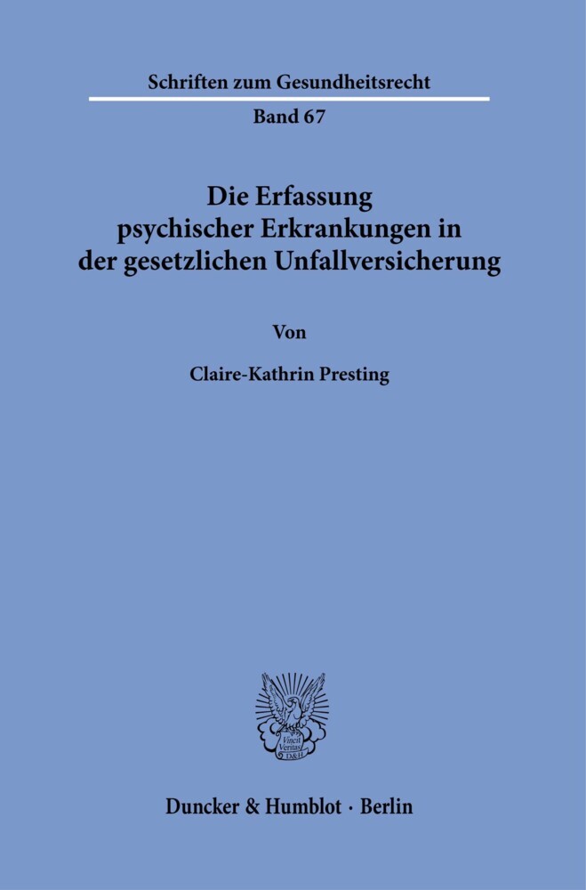 Die Erfassung psychischer Erkrankungen in der gesetzlichen Unfallversicherung. main product photo