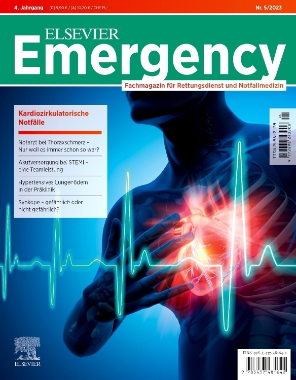 ELSEVIER Emergency. Kardiozirkulatorische Notfälle. 5/2023 main product photo