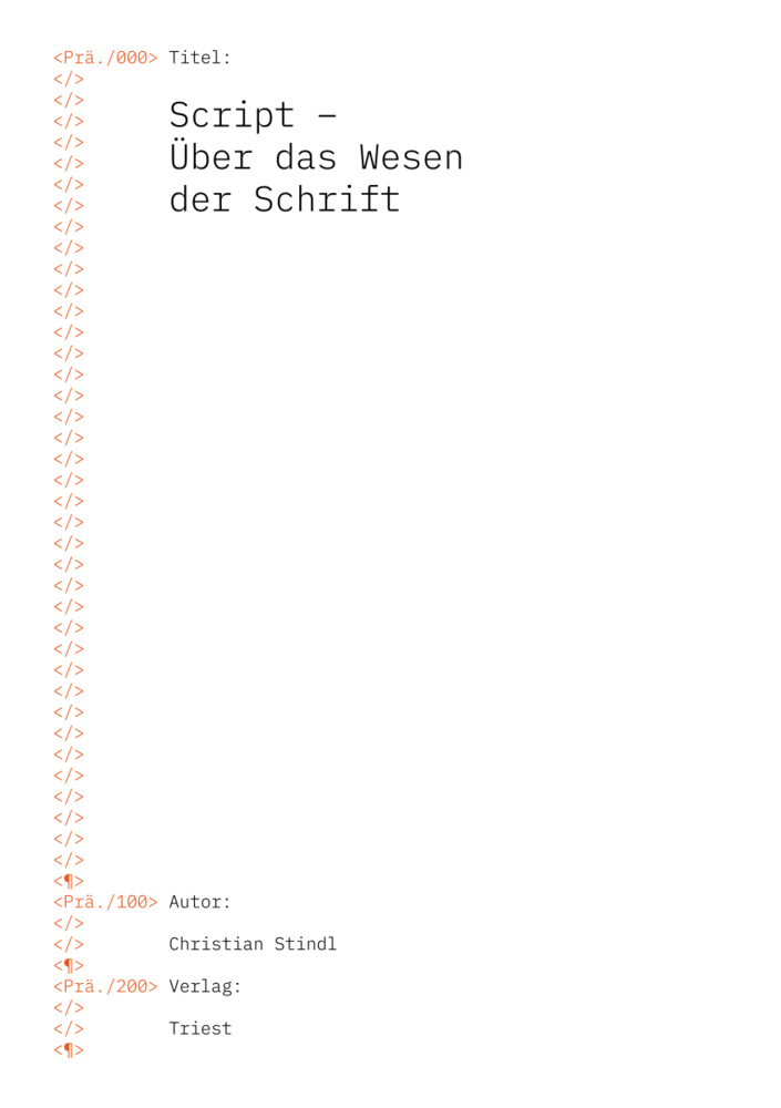 Script - Über das Wesen der Schrift main product photo