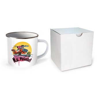 Trötsch Tasse Hase & Wolf Nu pogodi Emaillebecher Wettfahrt