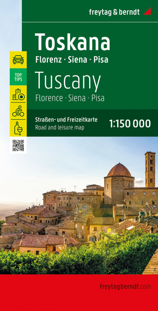 Toskana, Straßen- und Freizeitkarte 1:150.000, freytag & berndt main product photo