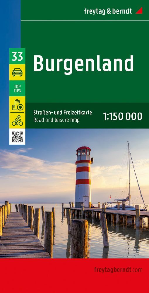Burgenland, Straßen- und Freizeitkarte 1:150.000, freytag & berndt main product photo