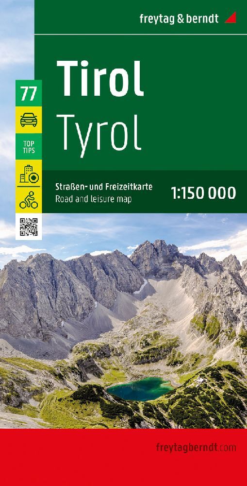 Tirol, Straßen- und Freizeitkarte 1:150.000, freytag & berndt main product photo