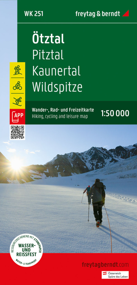 Ötztal, Wander-, Rad- und Freizeitkarte 1:50.000, freytag & berndt, WK 251 main product photo