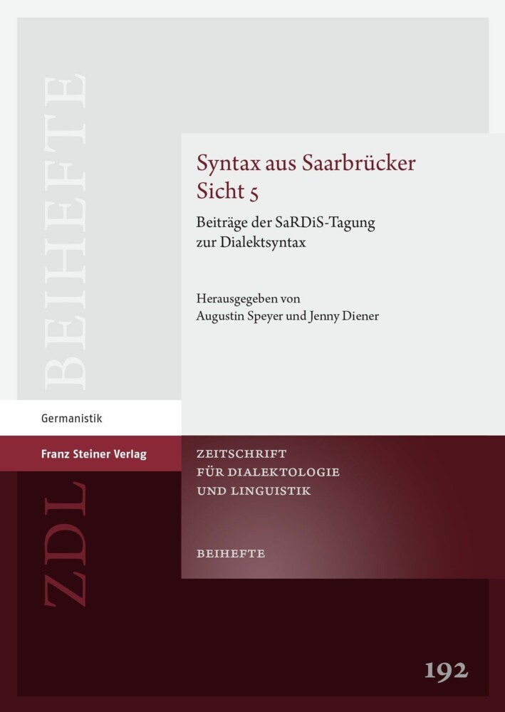 Syntax aus Saarbrücker Sicht 5 main product photo