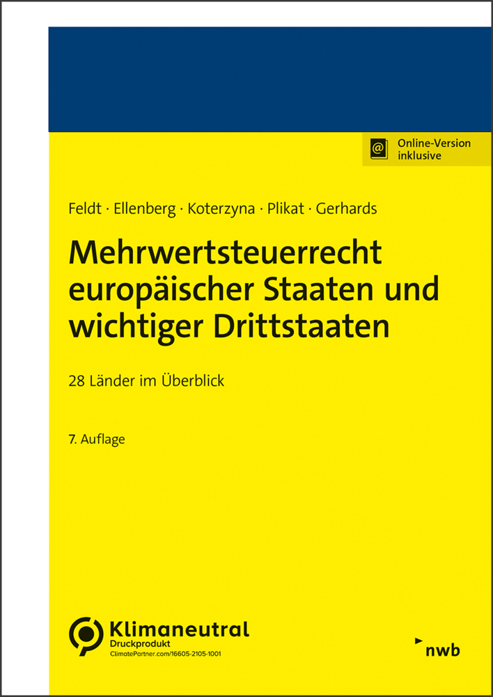 Mehrwertsteuerrecht europäischer Staaten und wichtiger Drittstaaten main product photo
